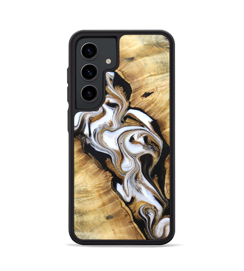 Galaxy S24 Wood Phone Case - Myron (Black & White, 830832)