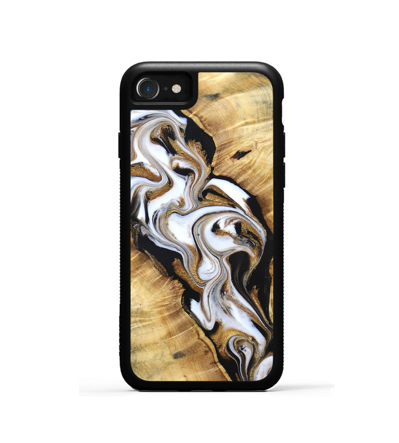 iPhone SE Wood Phone Case - Myron (Black & White, 830832)