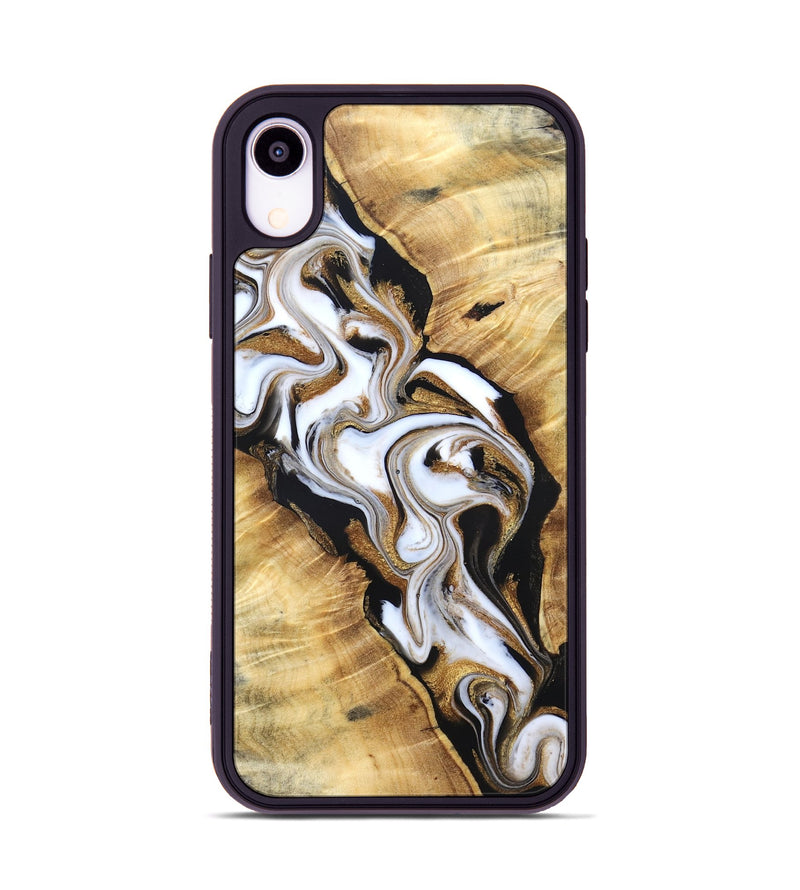 iPhone Xr Wood Phone Case - Myron (Black & White, 830832)