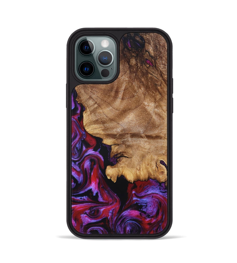 iPhone 12 Pro Wood Phone Case - Joselyn (Purple, 830834)