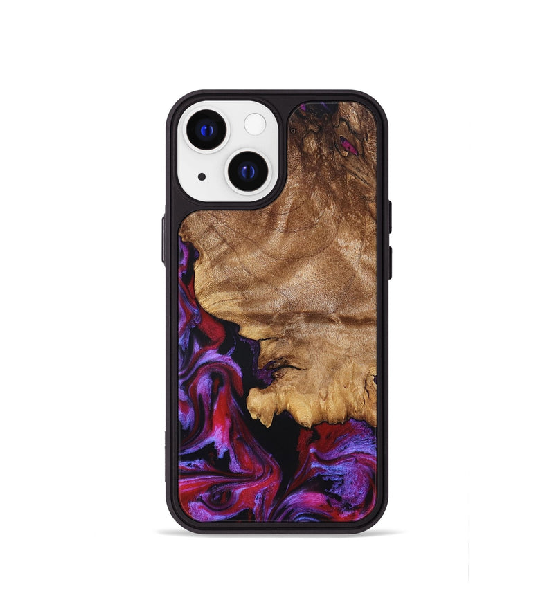 iPhone 13 mini Wood Phone Case - Joselyn (Purple, 830834)