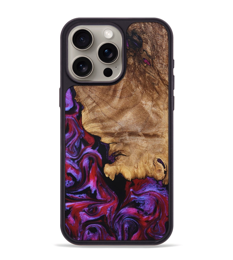 iPhone 15 Pro Max Wood Phone Case - Joselyn (Purple, 830834)