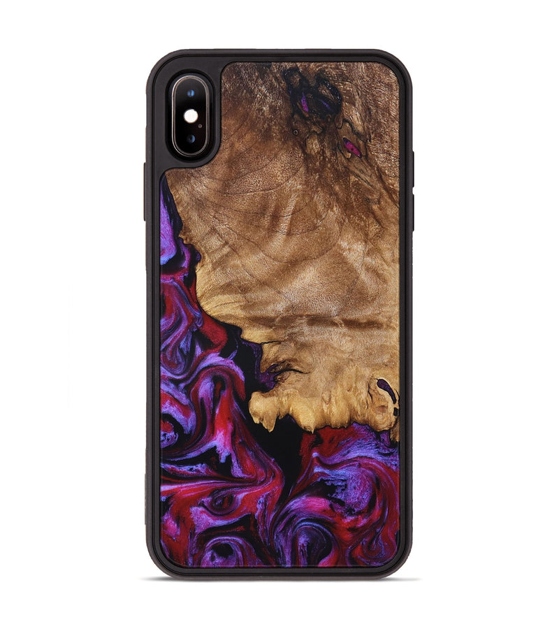 iPhone Xs Max Wood Phone Case - Joselyn (Purple, 830834)