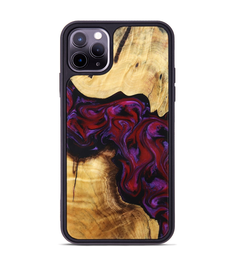 iPhone 11 Pro Max Wood Phone Case - Taniyah (Red, 830835)