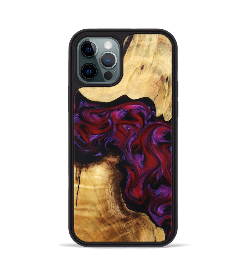iPhone 12 Pro Wood Phone Case - Taniyah (Red, 830835)