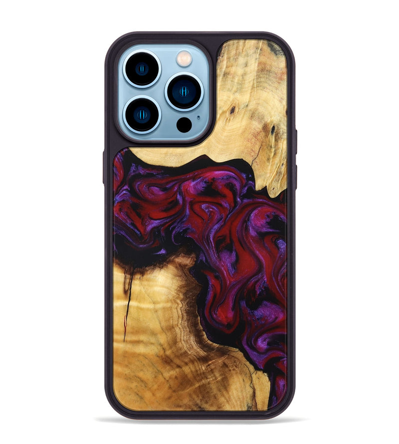 iPhone 14 Pro Max Wood Phone Case - Taniyah (Red, 830835)