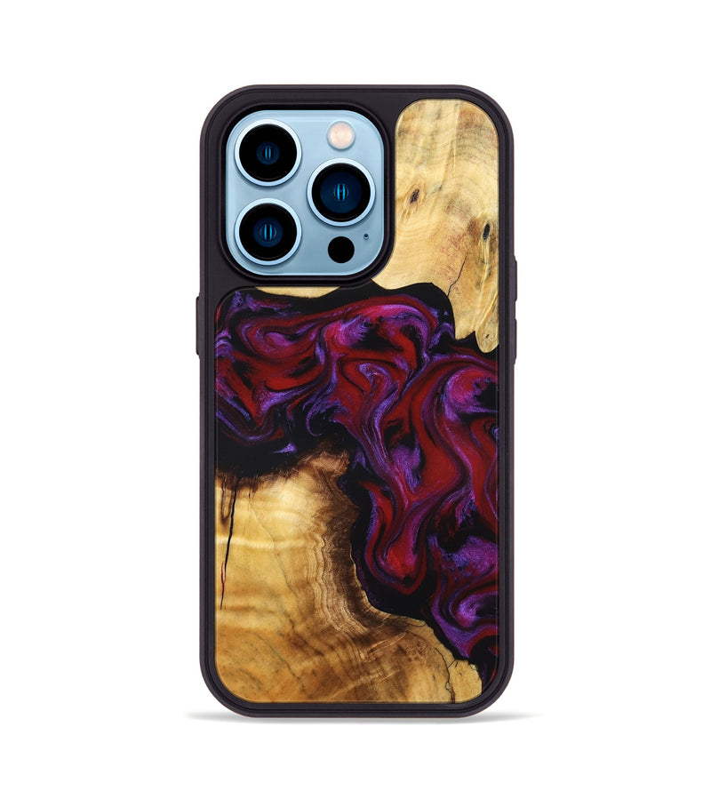 iPhone 14 Pro Wood Phone Case - Taniyah (Red, 830835)