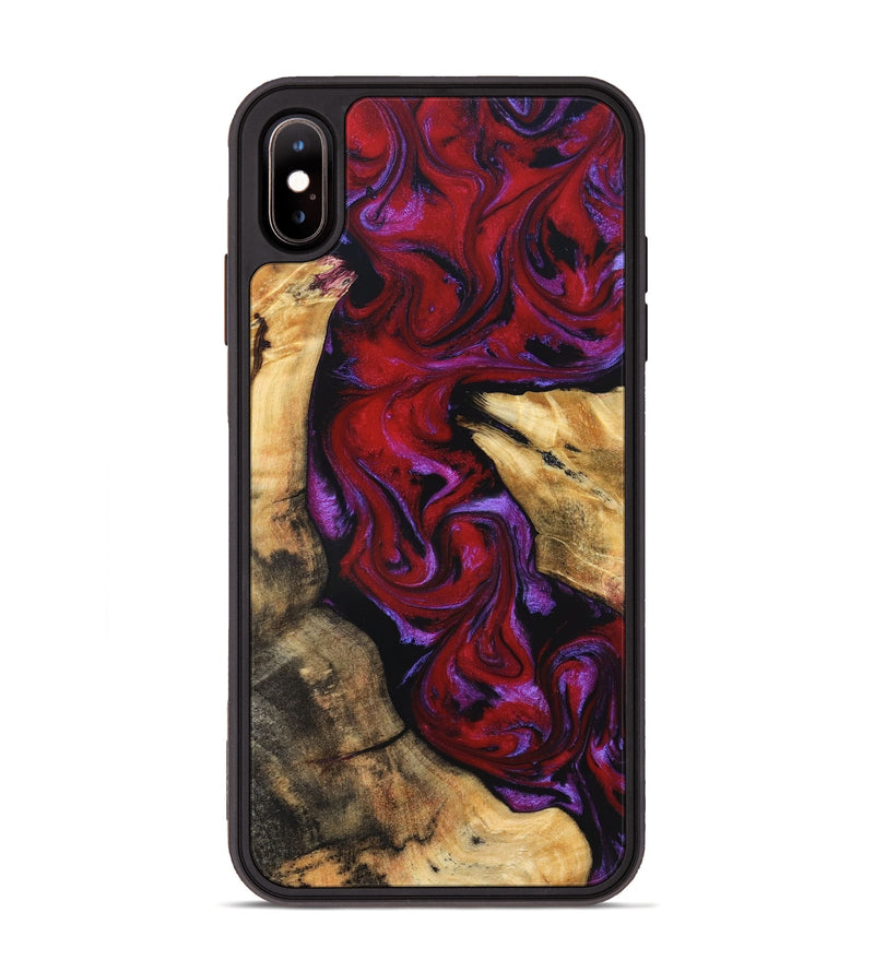 iPhone Xs Max Wood Phone Case - Saige (Red, 830837)