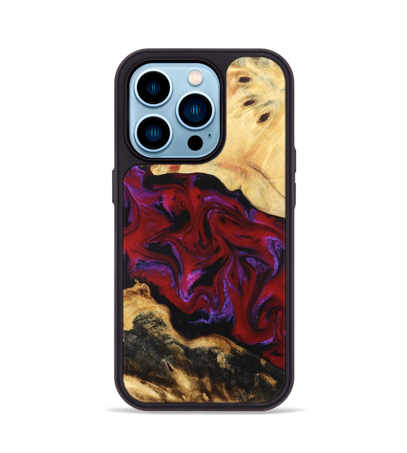 iPhone 14 Pro Wood Phone Case - Miley (Red, 830839)