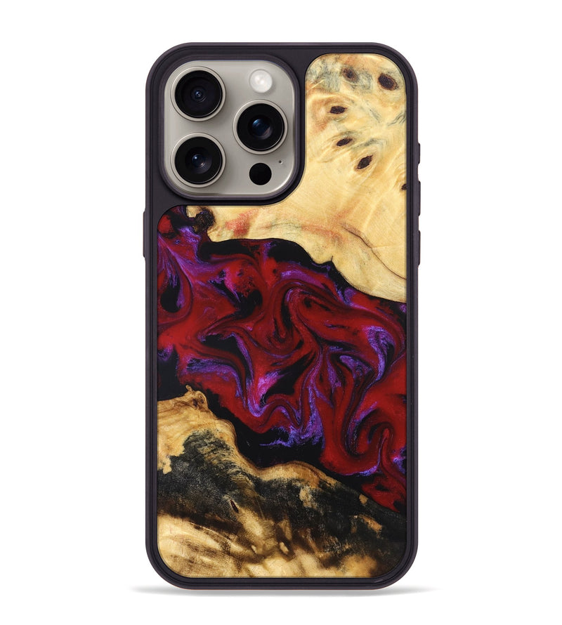 iPhone 15 Pro Max Wood Phone Case - Miley (Red, 830839)