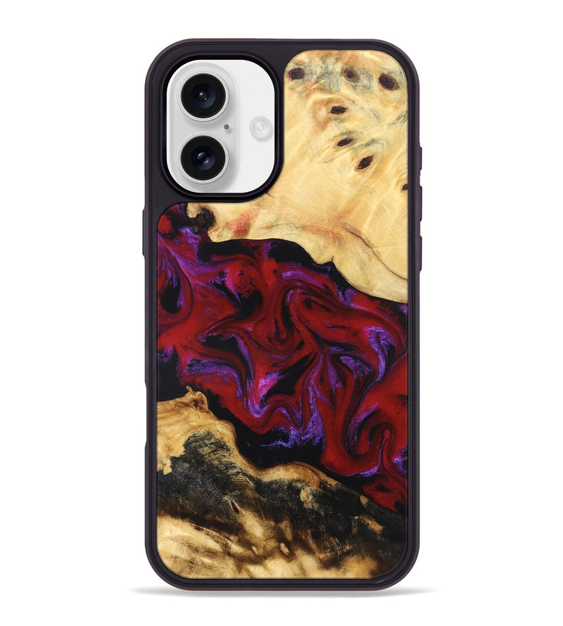 iPhone 16 Plus Wood Phone Case - Miley (Red, 830839)