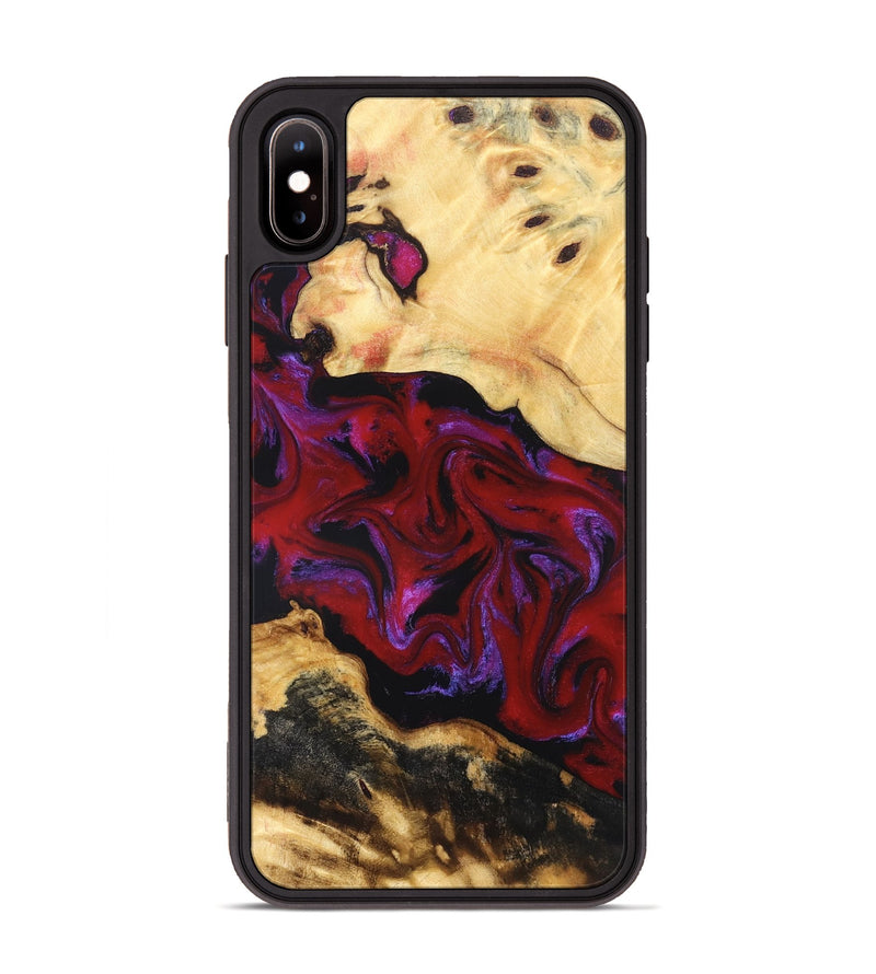iPhone Xs Max Wood Phone Case - Miley (Red, 830839)