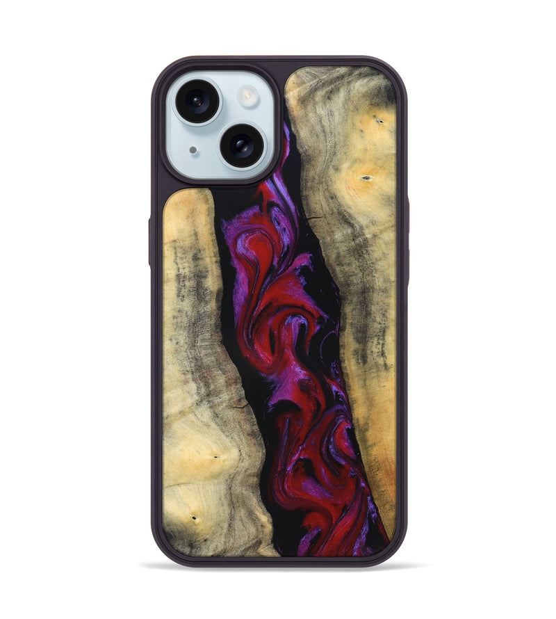iPhone 15 Wood Phone Case - Marilee (Red, 830840)