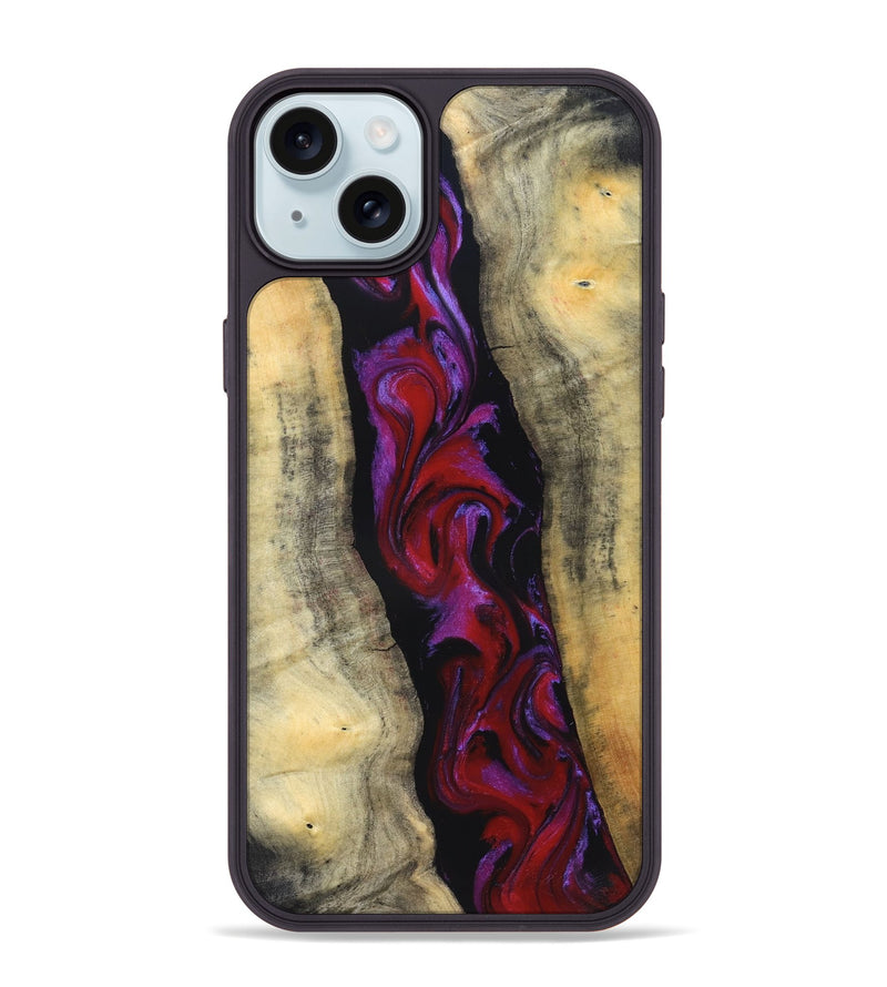 iPhone 15 Plus Wood Phone Case - Marilee (Red, 830840)
