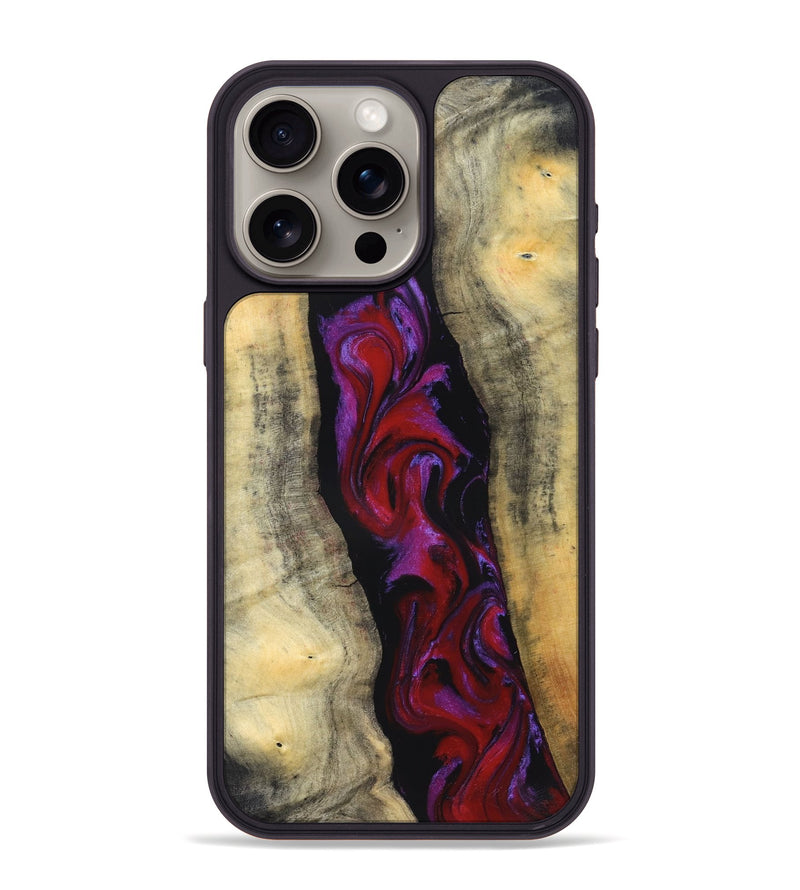 iPhone 15 Pro Max Wood Phone Case - Marilee (Red, 830840)