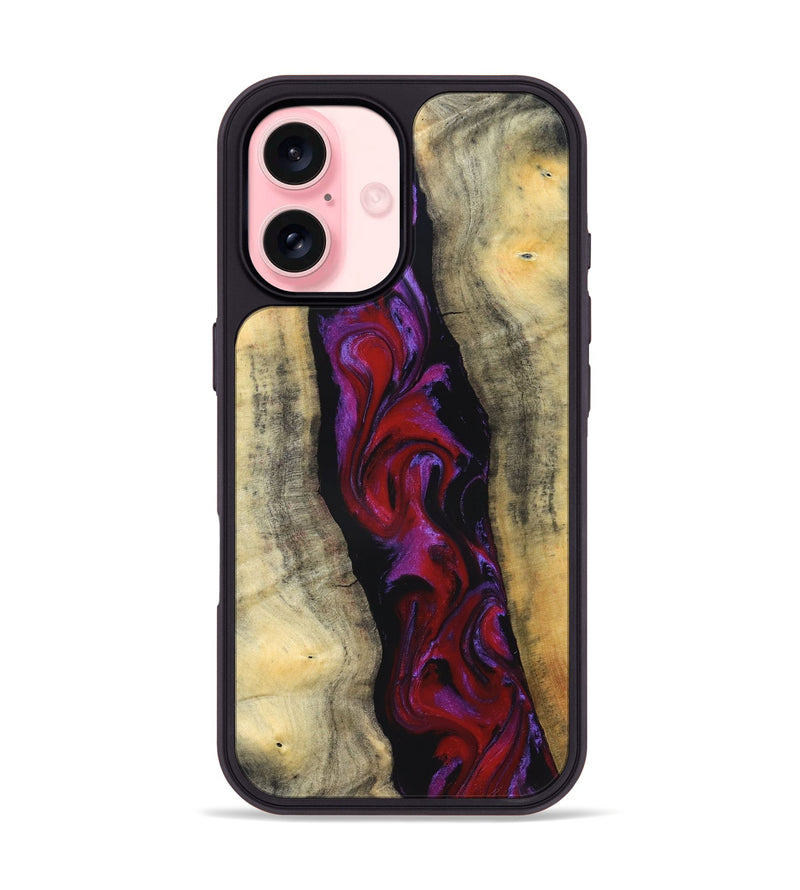 iPhone 16 Wood Phone Case - Marilee (Red, 830840)