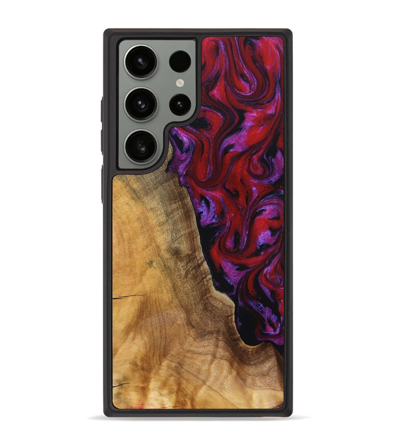 Galaxy S23 Ultra Wood Phone Case - Miles (Red, 830841)