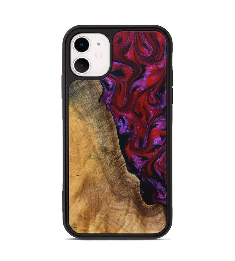 iPhone 11 Wood Phone Case - Miles (Red, 830841)