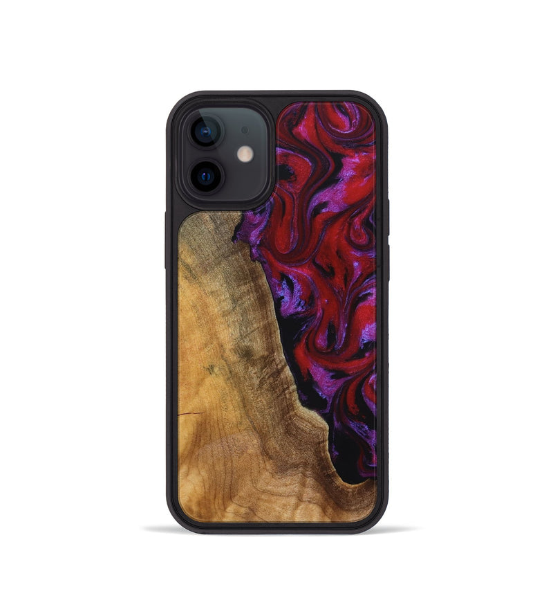 iPhone 12 mini Wood Phone Case - Miles (Red, 830841)