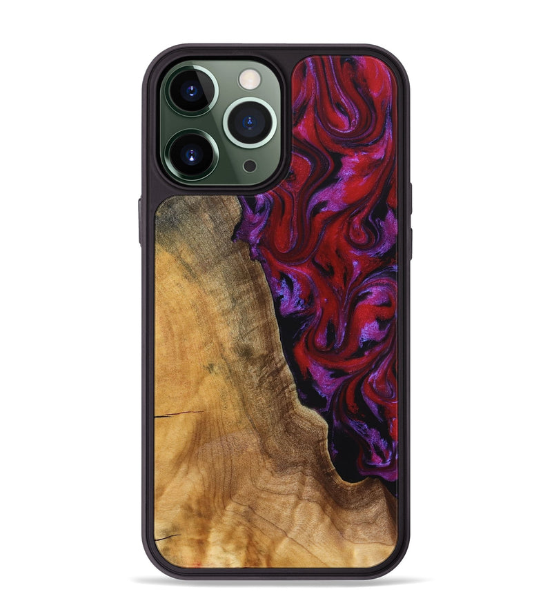 iPhone 13 Pro Max Wood Phone Case - Miles (Red, 830841)