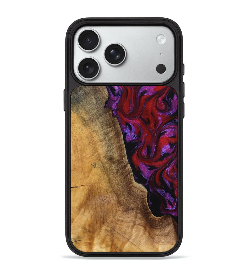 iPhone 18 Pro Max Wood Phone Case - Miles (Red, 830841)