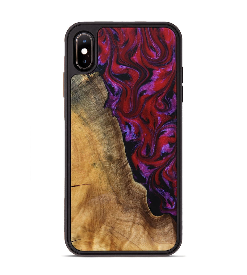 iPhone Xs Max Wood Phone Case - Miles (Red, 830841)