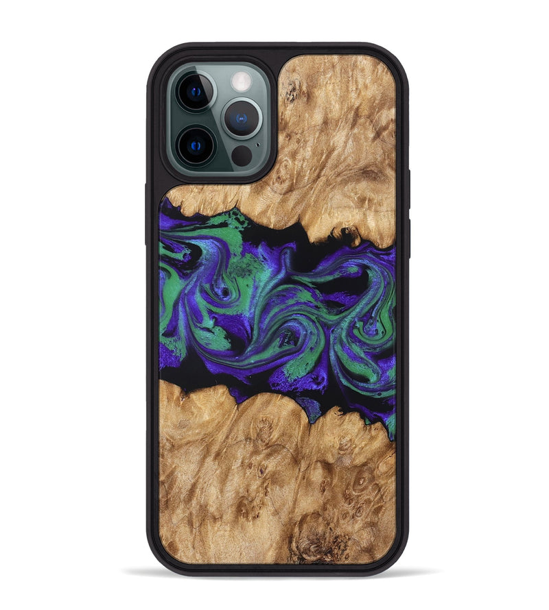 iPhone 12 Pro Max Wood Phone Case - Daja (Purple, 830846)