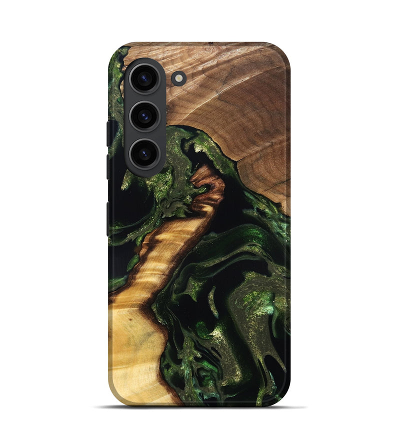 Galaxy S23 Wood Live Edge Phone Case - Shelbi (Green, 830848)