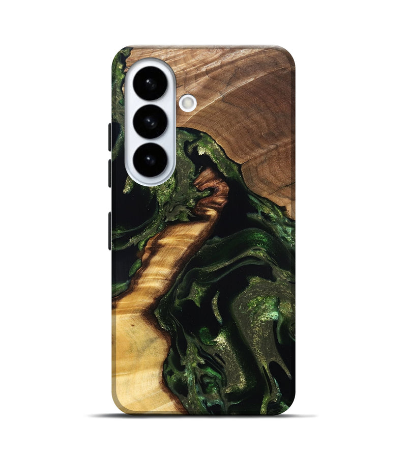 Galaxy S26 Wood Live Edge Phone Case - Shelbi (Green, 830848)