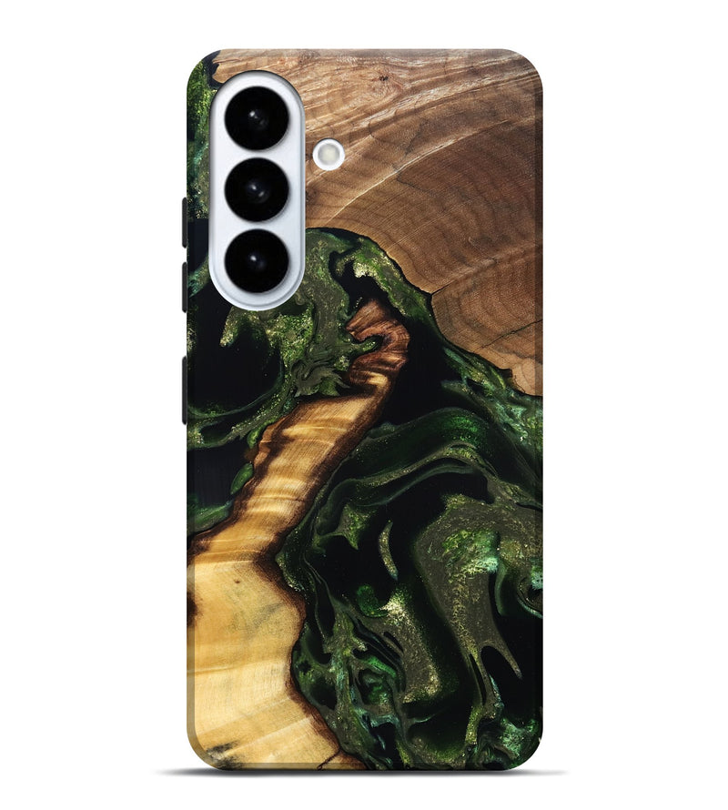 Galaxy S26 Plus Wood Live Edge Phone Case - Shelbi (Green, 830848)