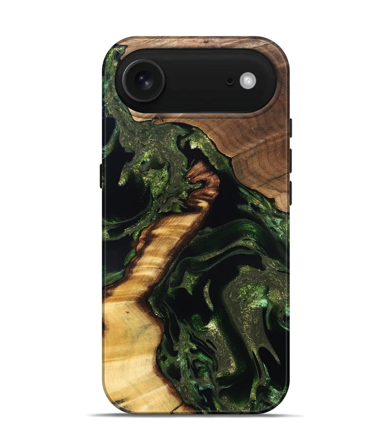 iPhone 17 Air Wood Live Edge Phone Case - Shelbi (Green, 830848)