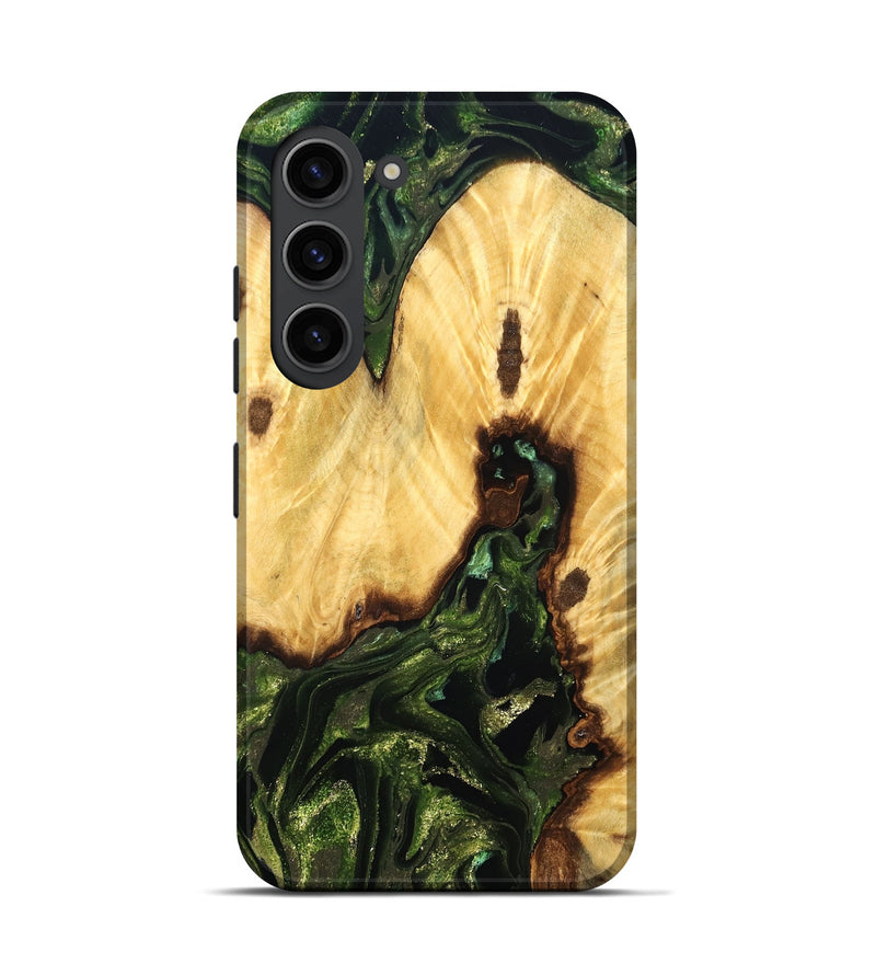 Galaxy S23 Wood Live Edge Phone Case - Casimir (Green, 830854)