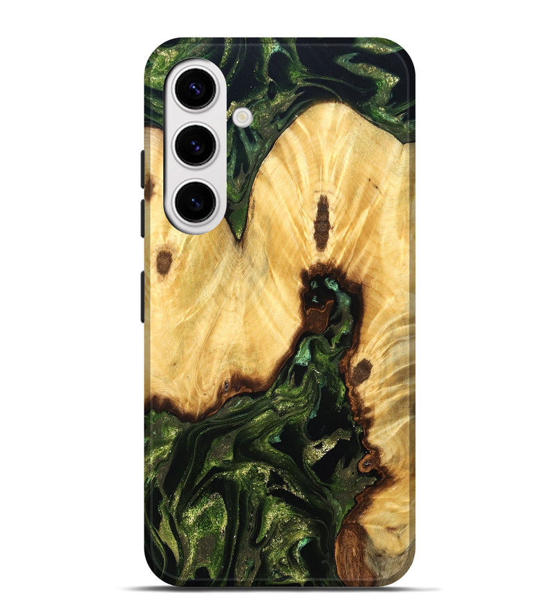 Galaxy S25 Plus Wood Live Edge Phone Case - Casimir (Green, 830854)