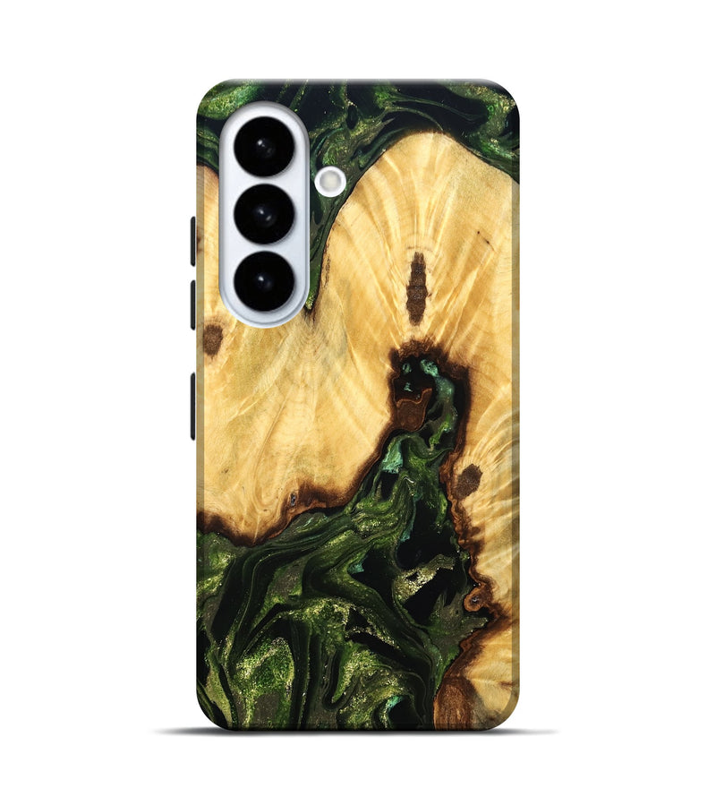Galaxy S26 Wood Live Edge Phone Case - Casimir (Green, 830854)
