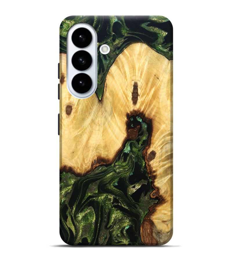 Galaxy S26 Plus Wood Live Edge Phone Case - Casimir (Green, 830854)