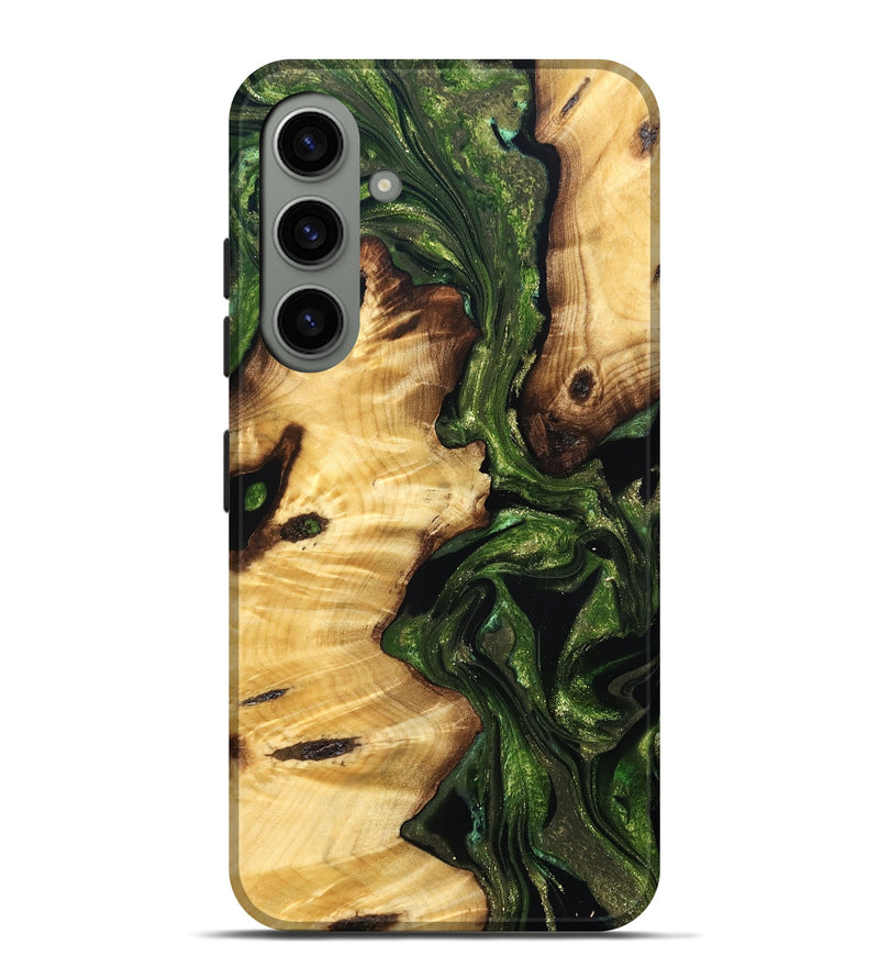 Galaxy S24 Plus Wood Live Edge Phone Case - Hassan (Green, 830855)