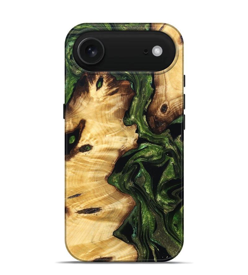 iPhone 17 Air Wood Live Edge Phone Case - Hassan (Green, 830855)