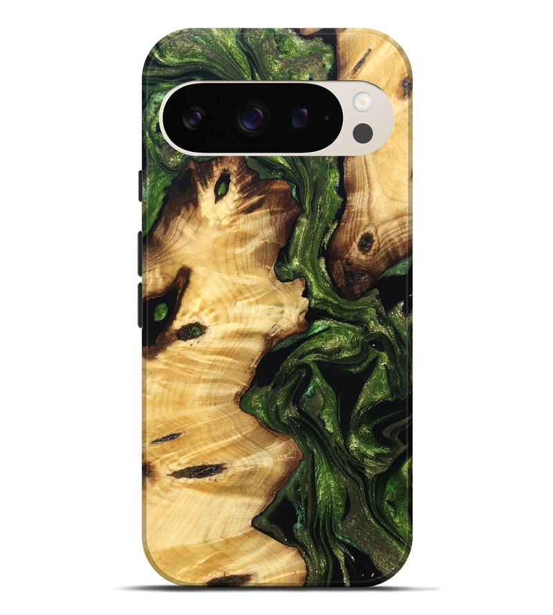 Pixel 10 Pro XL Wood Live Edge Phone Case - Hassan (Green, 830855)