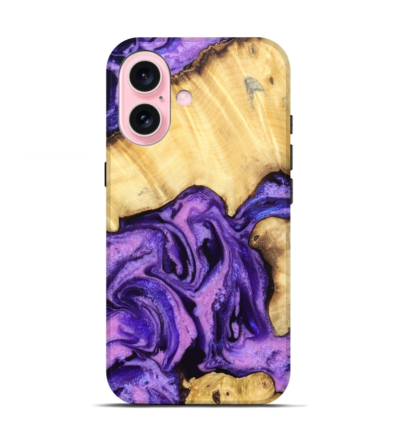 iPhone 17 Wood Live Edge Phone Case - Dudley (Purple, 830858)