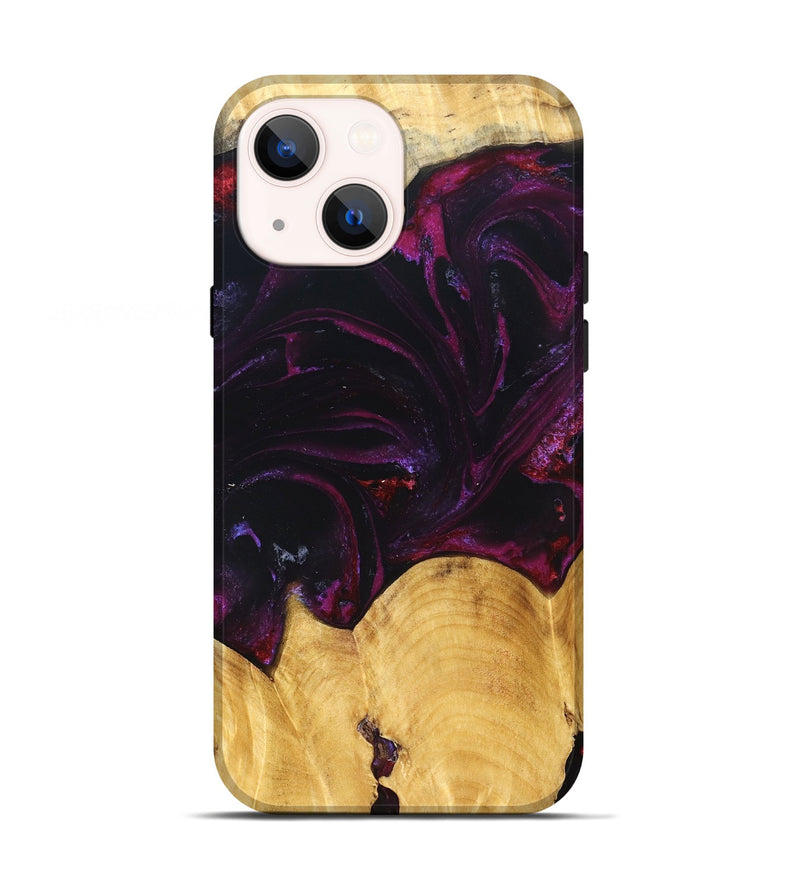 iPhone 13 Wood Live Edge Phone Case - Oaklyn (Purple, 830863)