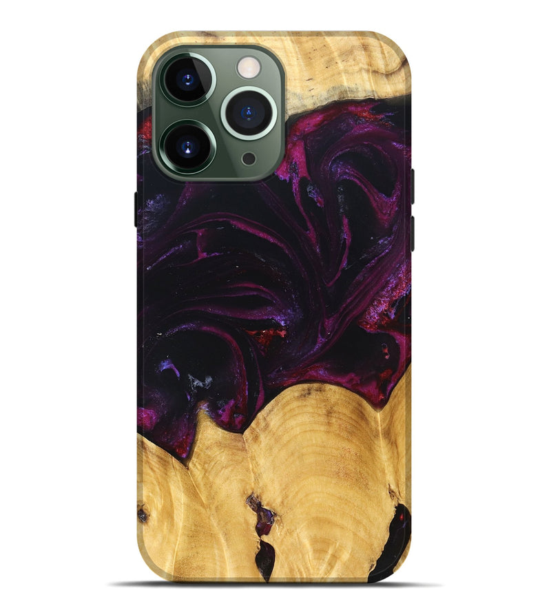 iPhone 13 Pro Max Wood Live Edge Phone Case - Oaklyn (Purple, 830863)
