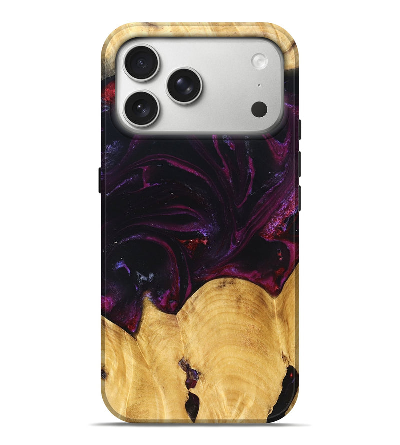 iPhone 17 Pro Max Wood Live Edge Phone Case - Oaklyn (Purple, 830863)