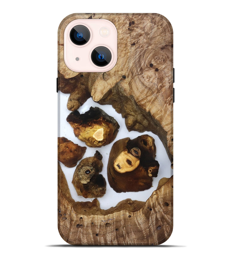 iPhone 14 Plus Wood Live Edge Phone Case - Hildred (Clear, 830874)
