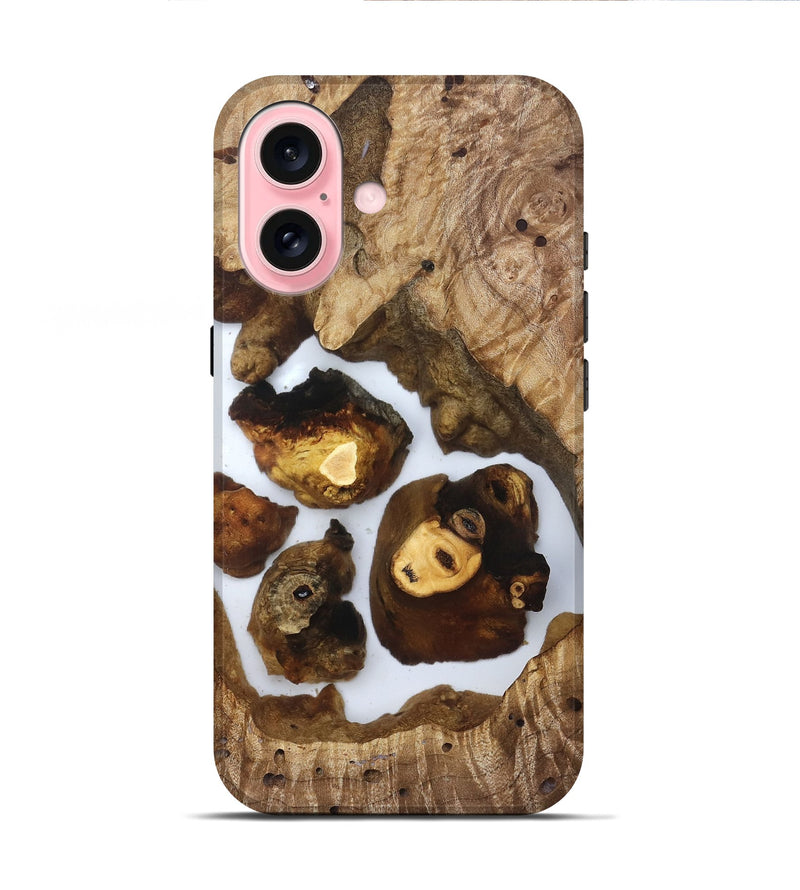 iPhone 16 Wood Live Edge Phone Case - Hildred (Clear, 830874)