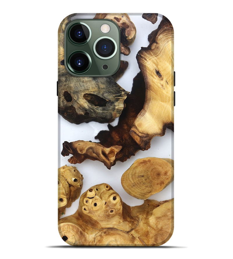 iPhone 13 Pro Max Wood Live Edge Phone Case - Elmo (Clear, 830875)