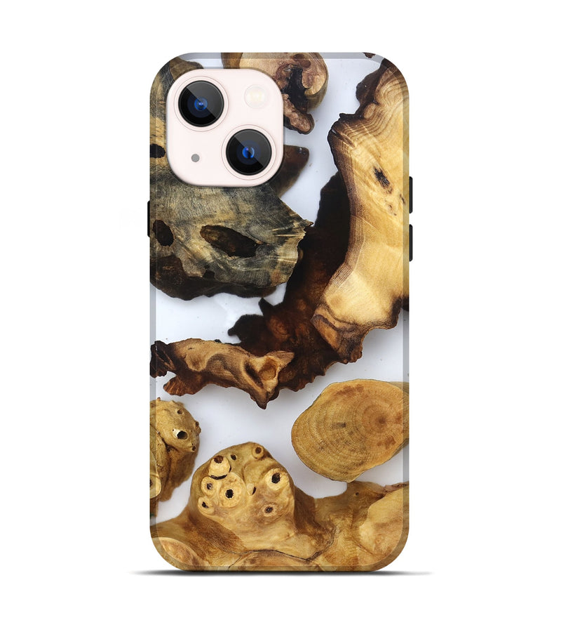 iPhone 14 Wood Live Edge Phone Case - Elmo (Clear, 830875)