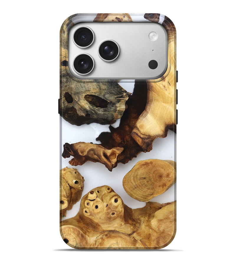 iPhone 17 Pro Max Wood Live Edge Phone Case - Elmo (Clear, 830875)