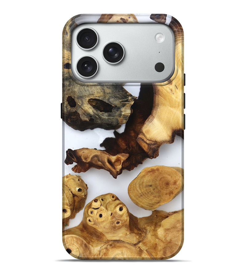 iPhone 18 Pro Max Wood Live Edge Phone Case - Elmo (Clear, 830875)