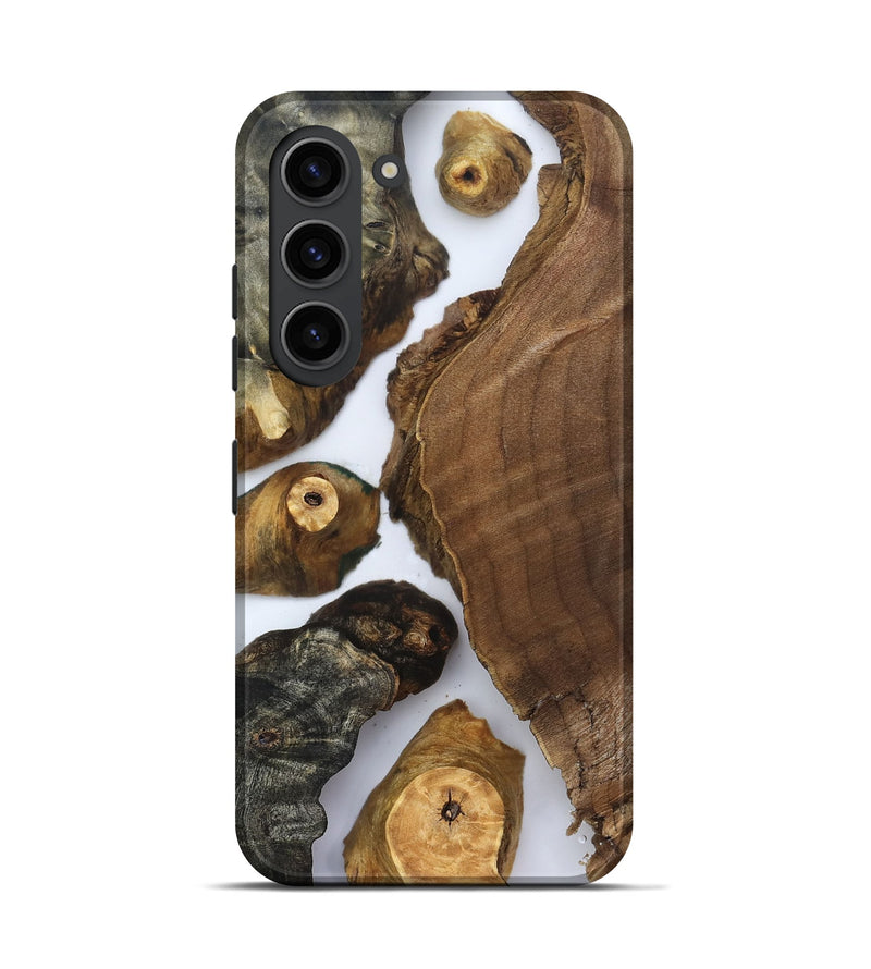Galaxy S23 Wood Live Edge Phone Case - Elma (Clear, 830876)