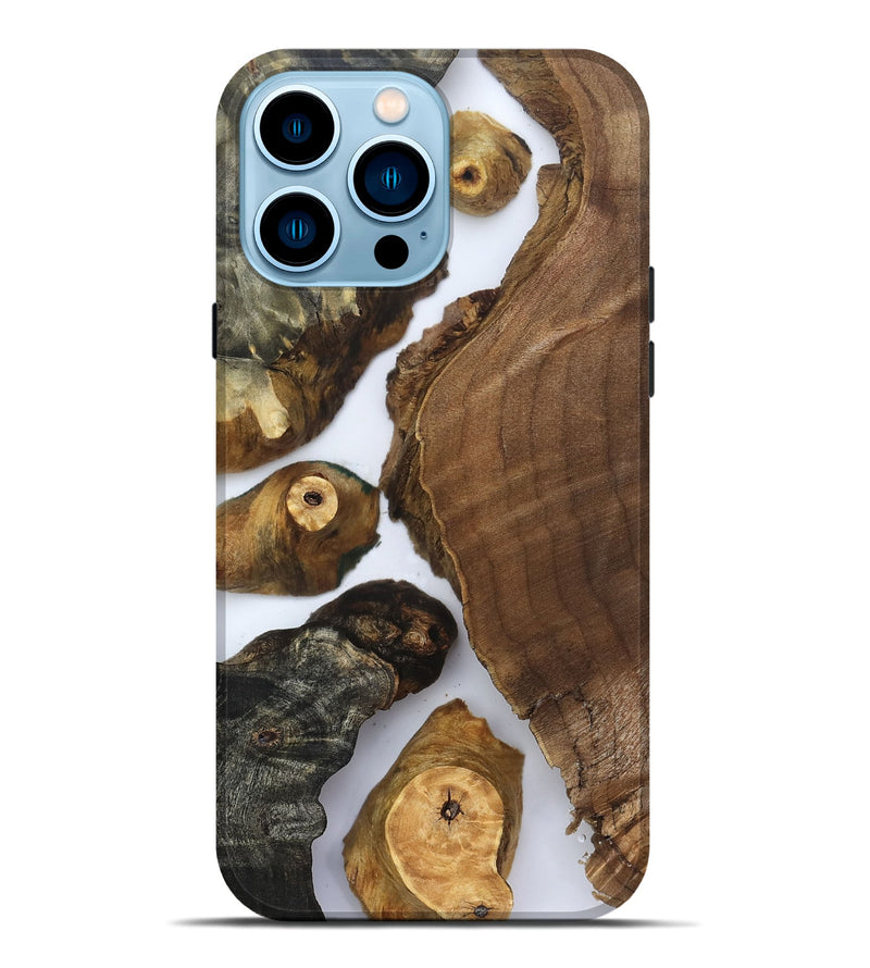 iPhone 14 Pro Max Wood Live Edge Phone Case - Elma (Clear, 830876)